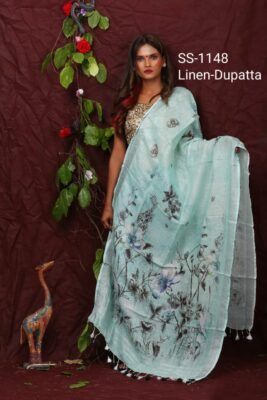 Pure Printed Linen Dupattas With Price (16)