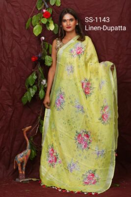 Pure Printed Linen Dupattas With Price (18)