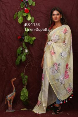 Pure Printed Linen Dupattas With Price (2)