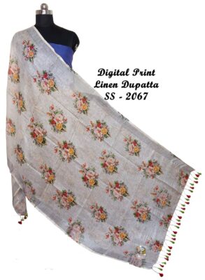 Pure Printed Linen Dupattas With Price (21)