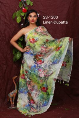 Pure Printed Linen Dupattas With Price (23)