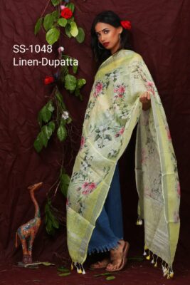 Pure Printed Linen Dupattas With Price (26)