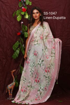 Pure Printed Linen Dupattas With Price (35)
