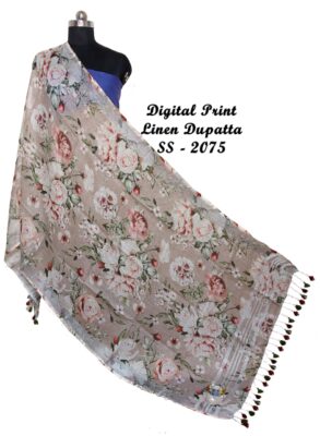 Pure Printed Linen Dupattas With Price (41)