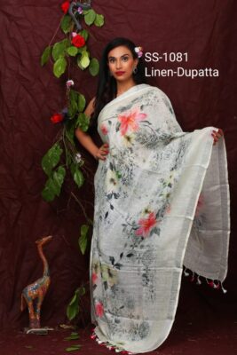 Pure Printed Linen Dupattas With Price (46)
