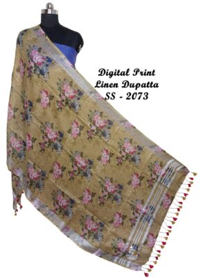 Pure Printed Linen Dupattas With Price (48)