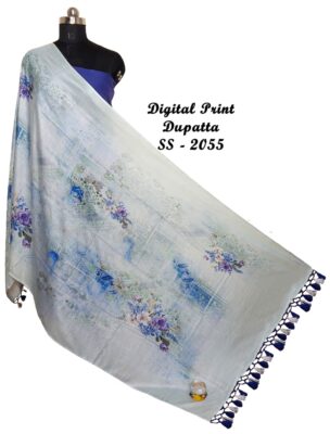 Pure Printed Linen Dupattas With Price (51)