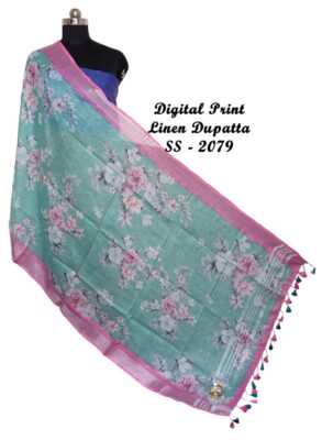 Pure Printed Linen Dupattas With Price (61)