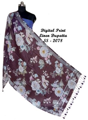 Pure Printed Linen Dupattas With Price (62)