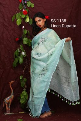 Pure Printed Linen Dupattas With Price (63)