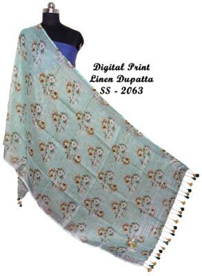 Pure Printed Linen Dupattas With Price (70)
