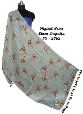 Pure Printed Linen Dupattas With Price (75)