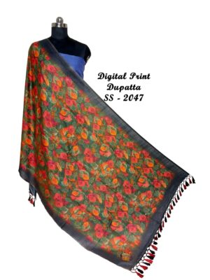 Pure Printed Linen Dupattas With Price (78)