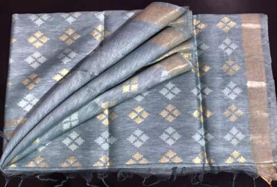 Pure Silk Linen Jamdhani Sarees With Price (19)