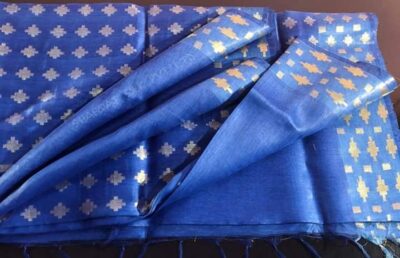 Pure Silk Linen Jamdhani Sarees With Price (2)