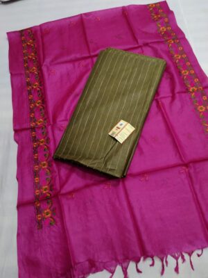 Tussar Silk Mix And Match Dress Materials (16)