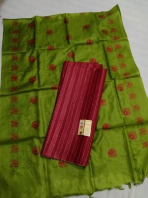 Tussar Silk Mix And Match Dress Materials (18)