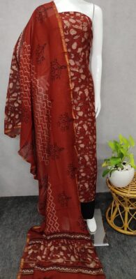 Chanderi Silk Ajrakh Printed Dresses (3)