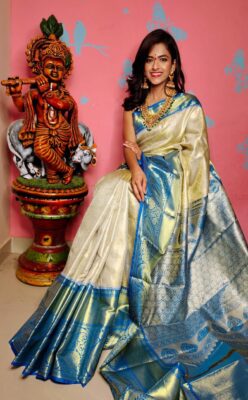Pure Lite Weight Kanchi Sarees With Blouse (10)