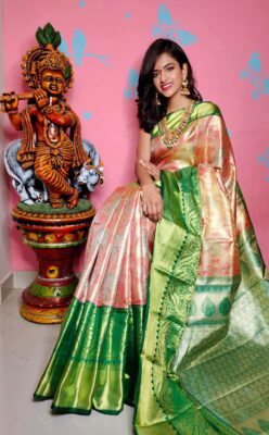 Pure Lite Weight Kanchi Sarees With Blouse (7)