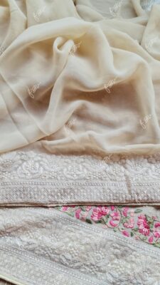 Beautiful Chikankari Collections With Blouse (4)