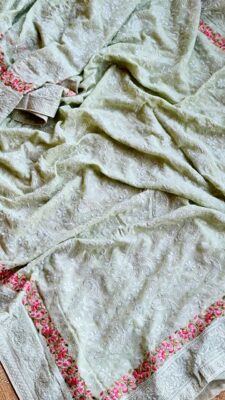 Beautiful Chikankari Collections With Blouse (7)
