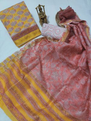 Beautiful Maheshwari Silk Dress Materials (10)