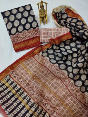 Beautiful Maheshwari Silk Dress Materials (22)