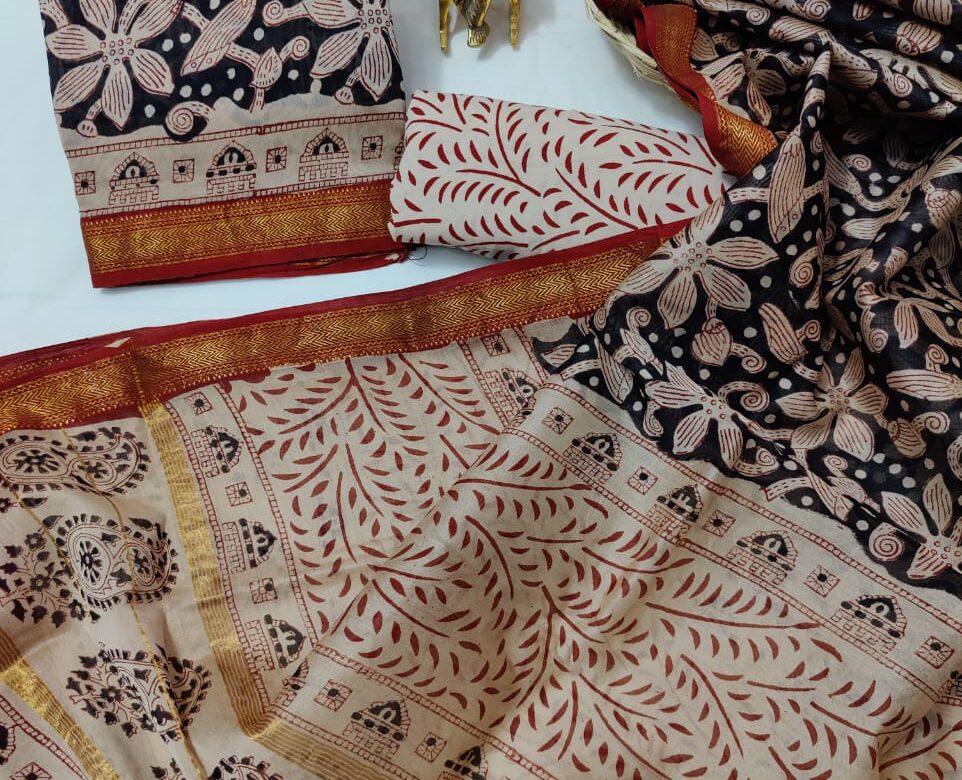 Beautiful Maheshwari Silk Dress Materials (27)