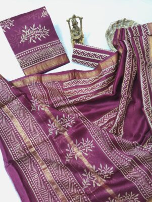 Beautiful Maheshwari Silk Dress Materials (28)