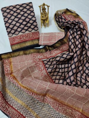 Beautiful Maheshwari Silk Dress Materials (8)