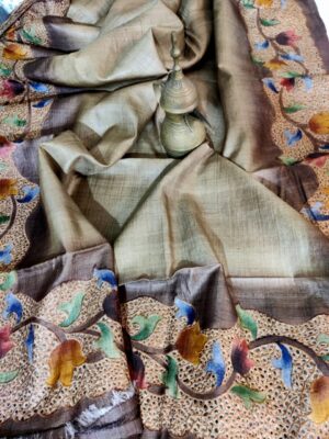 Handloom Pure Tussar Silk Sarees (6)