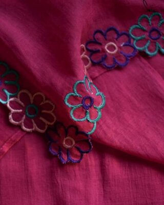 Latest Cutwork Linen Sarees With Blouse (3)