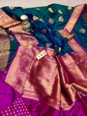 Pure Katan Silk Sarees With Blouse (1)