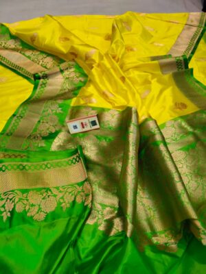 Pure Katan Silk Sarees With Blouse (5)