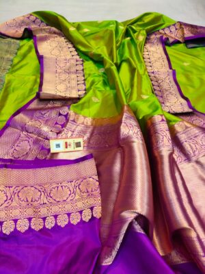 Pure Katan Silk Sarees With Blouse (6)