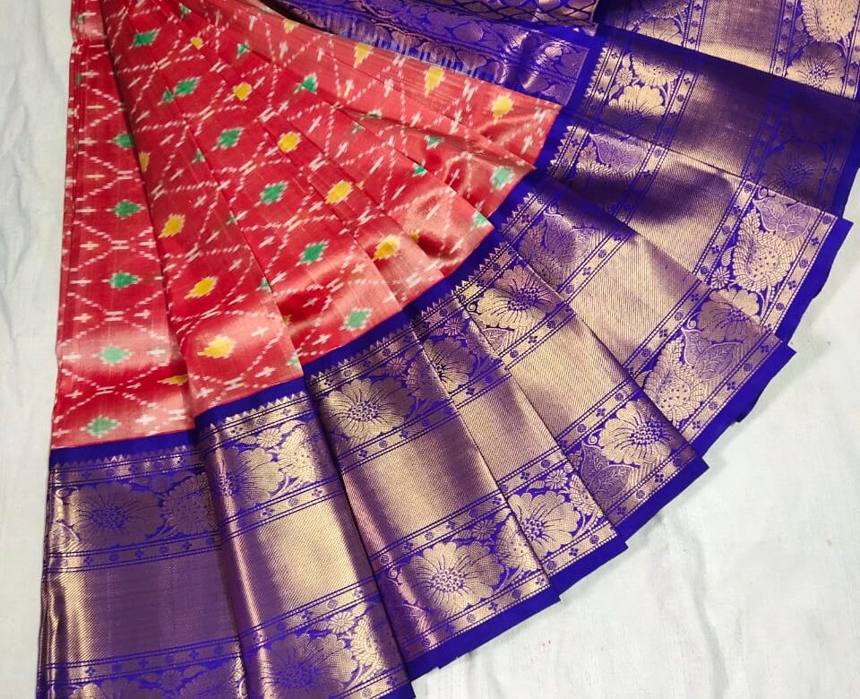 Pure Pochampally Soft Silk Sarees With Blouse (15)