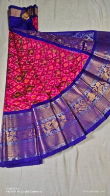 Pure Pochampally Soft Silk Sarees With Blouse (4)