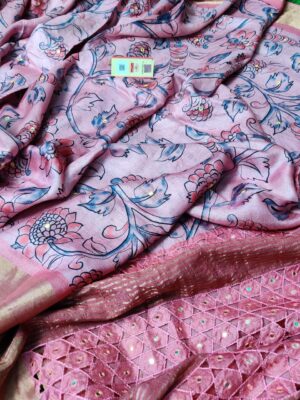 Pure Tussar Sarees With Cutwork (4)