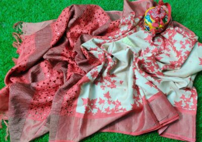 Pure Tussar Sarees With Cutwork (6)