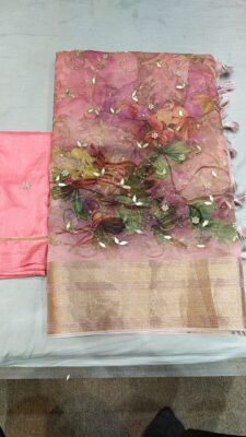 Soft Organza Sarees With Jaal Work (5)
