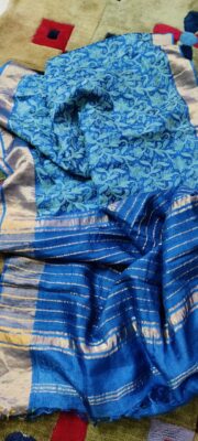 Tussar Silk Kota Sarees With Chikankari Work (8)