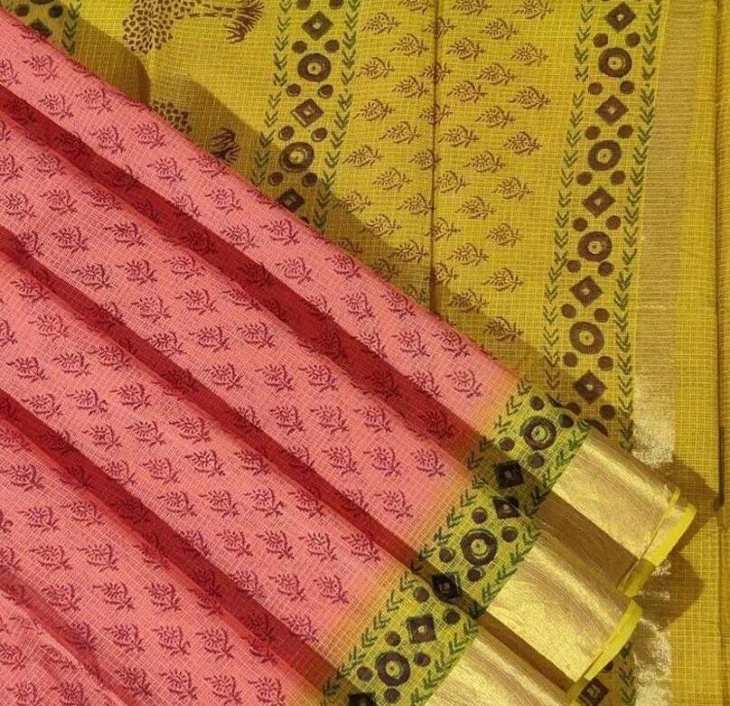 Beautiful Kota Silk Sarees With Block Prints (1)