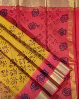 Beautiful Kota Silk Sarees With Block Prints (11)