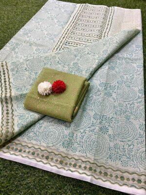 Beautiful Kota Silk Sarees With Block Prints (4)