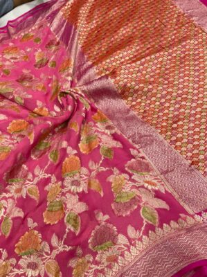 Exclusive Khaddi Georget Sarees With Blouse (22)