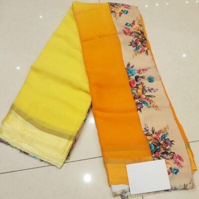Latest Chiffon Shaded Sarees With Blouse (2)