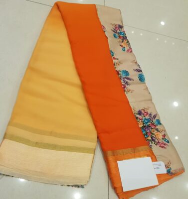 Latest Chiffon Shaded Sarees With Blouse (4)