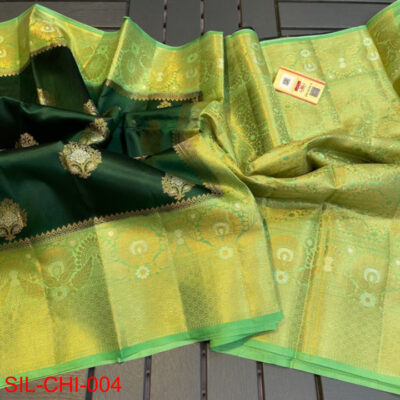 Pure Chiniya Silk Sarees With Contrast Blouse (17)