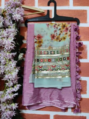 Pure Chinnon Sarees Collection With Prices (13)
